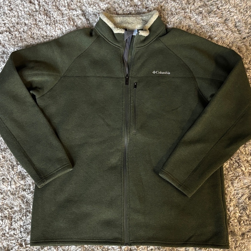 Columbia Olive Green Sherpa Jacket
